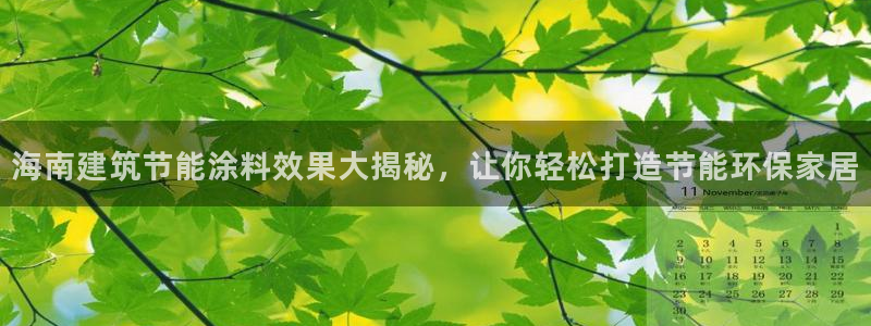 e尊国际-e尊国际官网：海南建筑节能涂料效果大揭秘，让你轻松打造节能环保家居