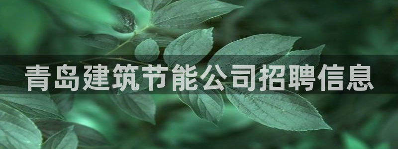 e尊国际娱乐官网下载：青岛建筑节能公司招聘信息