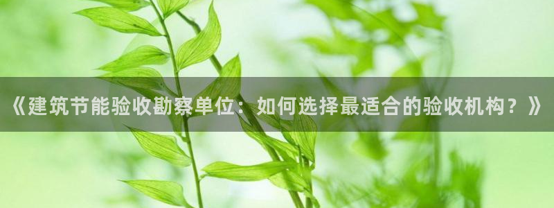 e尊国际是个黑网：《建筑节能验收勘察单位：如何选择最适合的验收机构？》