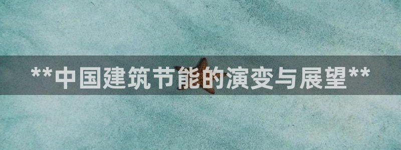 e尊国际地址：**中国建筑节能的演变与展望**