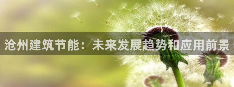 e尊电竞：沧州建筑节能：未来发展趋势和应用前景