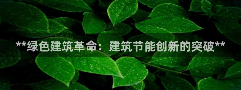 e尊官网：**绿色建筑革命：建筑节能创新的突破**
