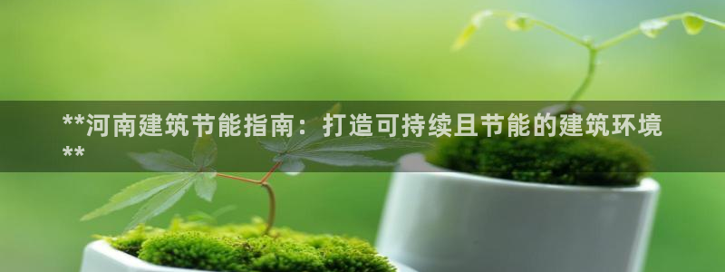 e尊国际客服：**河南建筑节能指南：打造可持续且节能的建筑环境
**