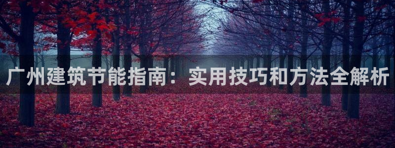 e尊国际娱乐官网下载：广州建筑节能指南：实用技巧和方法全解析