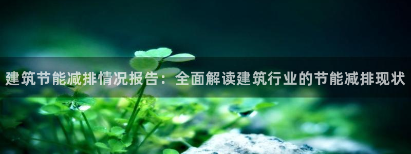 e尊国际-e尊国际官网：建筑节能减排情况报告：全面解读建筑行业的节能减排现状
