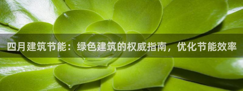 E尊国际网站：四月建筑节能：绿色建筑的权威指南，优化节能效率