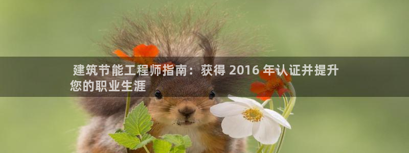 E尊国际： 建筑节能工程师指南：获得 2016 年认证并提升
您的职业生涯