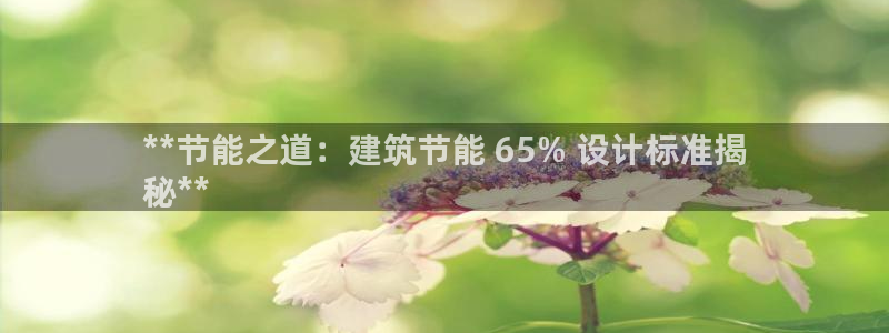 e尊平台：**节能之道：建筑节能 65% 设计标准揭
秘**