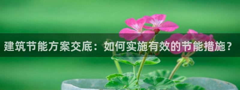 e尊国际平台：建筑节能方案交底：如何实施有效的节能措施？